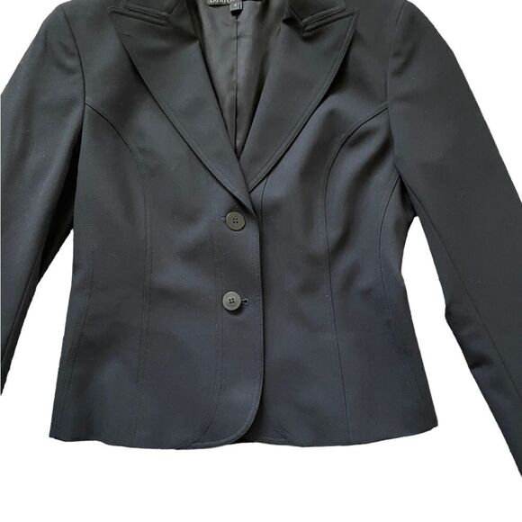 LAFAYETTE 148 NEW YORK Stretch Wool Blazer Black Size 4 - Picture 4 of 9